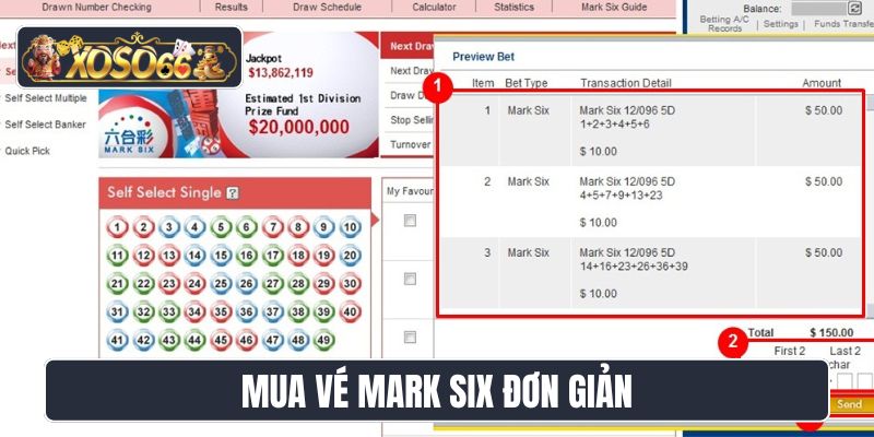 Mua vé Mark Six đơn giản