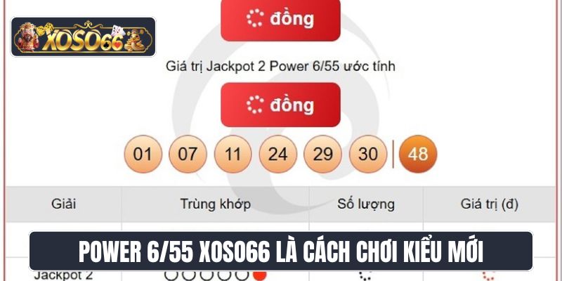 Power 6/55 Xoso66 là cách chơi kiểu mới