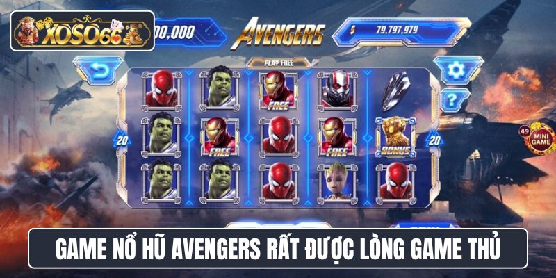 Game nổ hũ Avengers rất được lòng game thủ tại Xổ Số 66