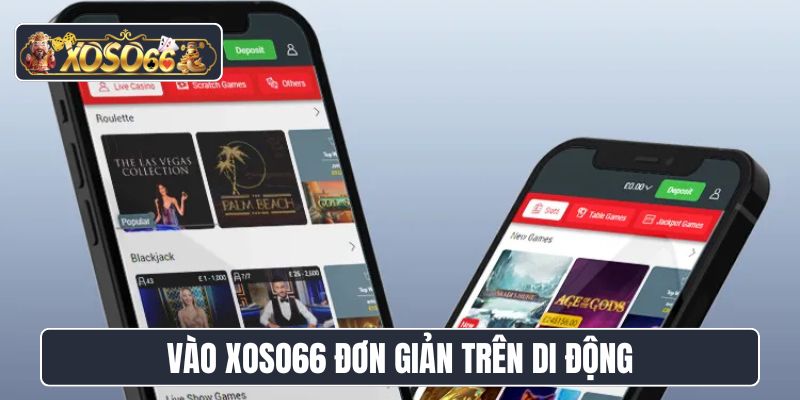 Vào XoSo66 đơn giản trên di động