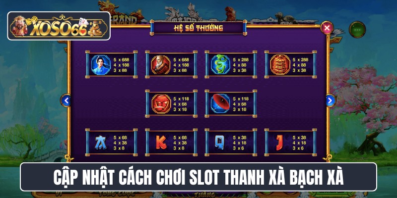 Cập nhật cách chơi slot thanh xà bạch xà