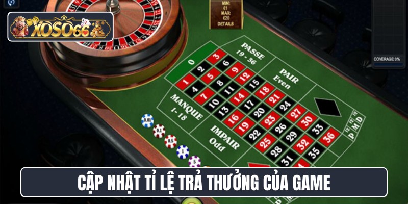 Cập nhật tỉ lệ trả thưởng của game