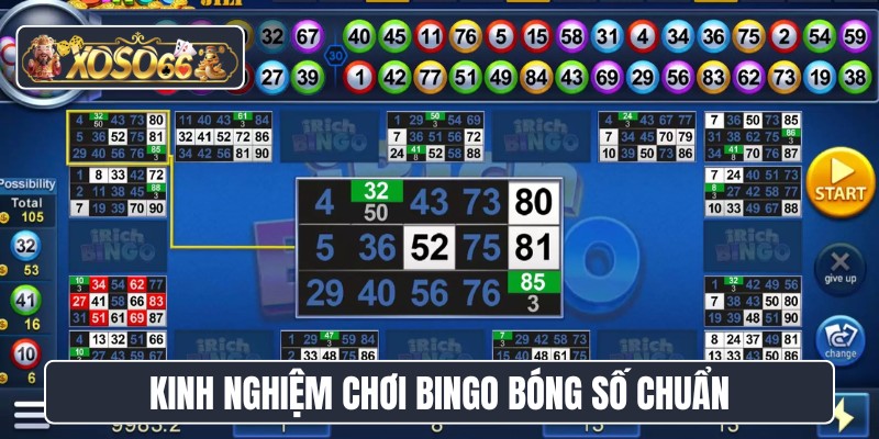 Kinh nghiệm chơi bingo bóng số chuẩn