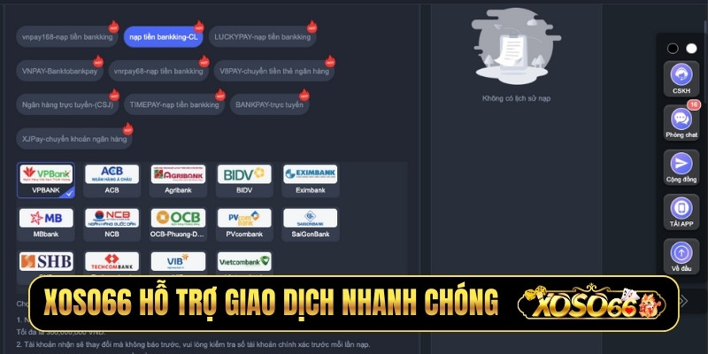 XOSO66 hỗ trợ giao dịch nhanh chóng